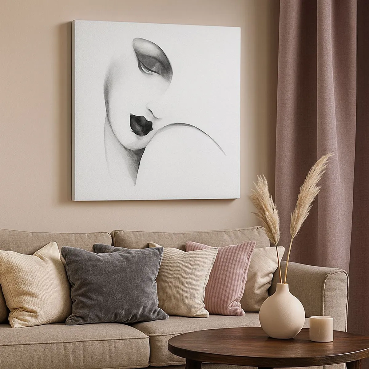 Quadro em tela - No estilo de Łempicka - 30x30 cm