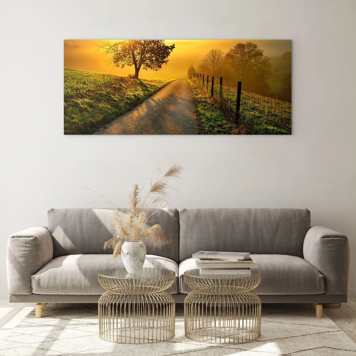 Quadro em vidro - Uma tarde agradável - 100x40 cm