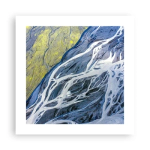 Pôster - Pinturas rupestres da natureza - 40x40 cm