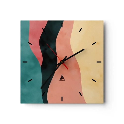 Relógio de parede - Relógio em vidro - Incompatibilidade compatível - 30x30 cm