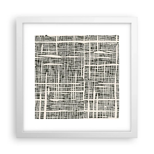 Pôster em moldura branca - Uma composição tecida - 30x30 cm