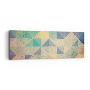 Quadro em tela - República dos triângulos - 90x30 cm