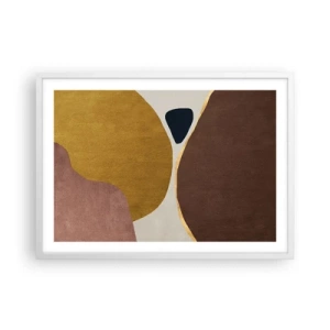 Pôster em moldura branca - Abstração – um lugar no espaço - 70x50 cm