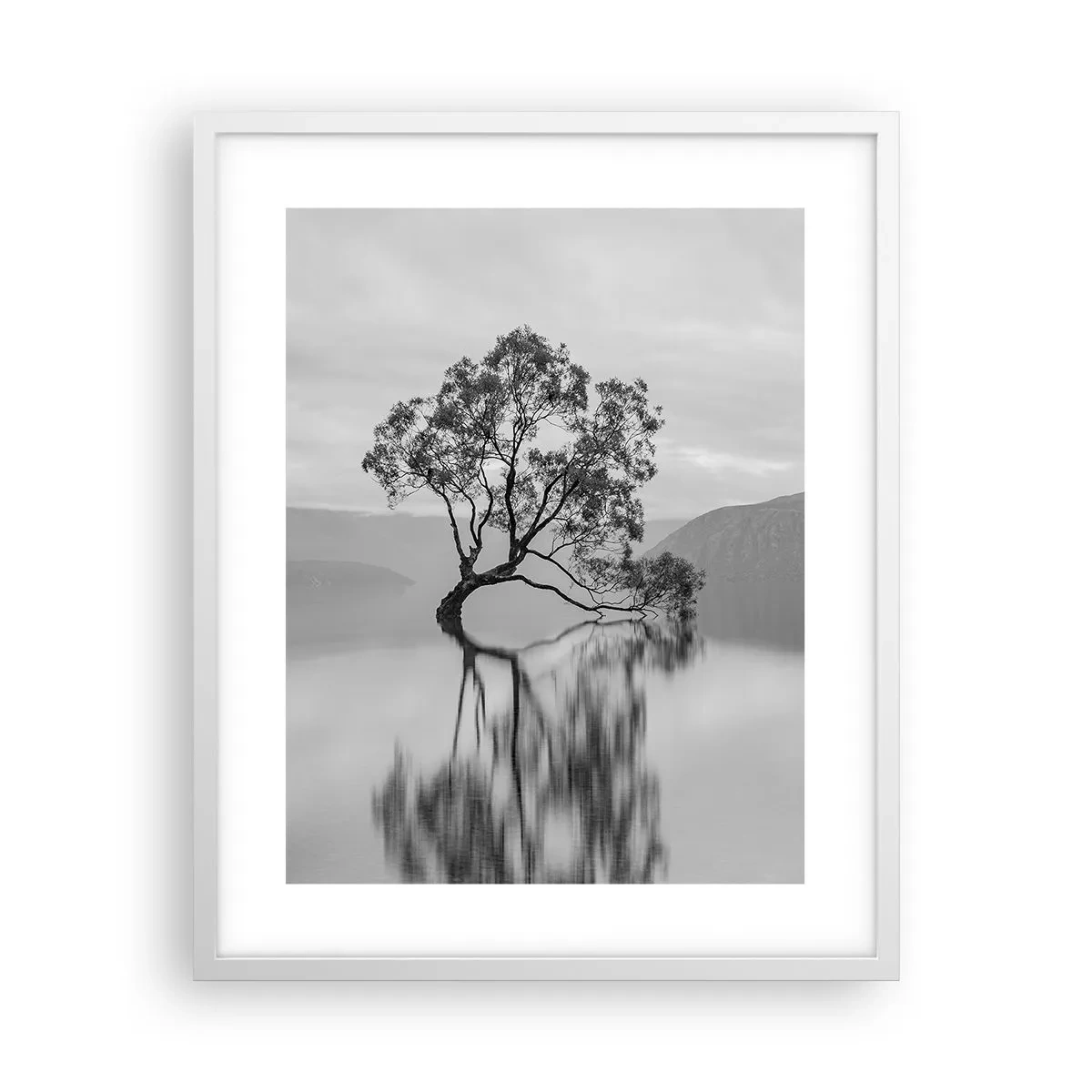 Pôster em moldura branca - Existe um país assim - 40x50 cm