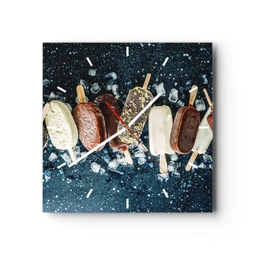 Relógio de parede - Relógio em vidro - O sabor de um verão quente - 30x30 cm