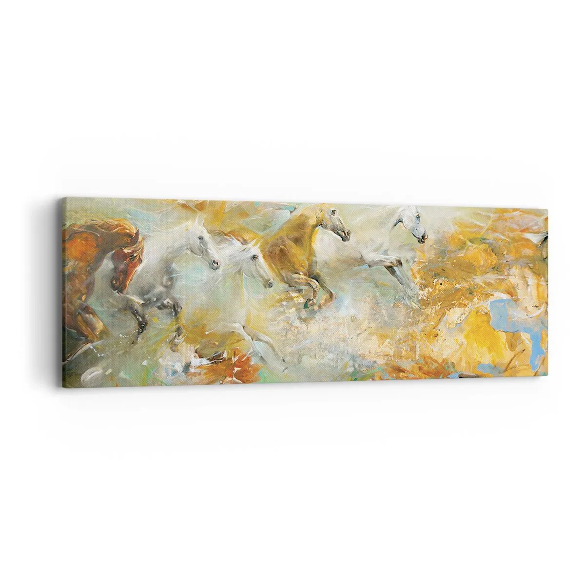 Quadro em tela - A galope através da luz - 90x30 cm