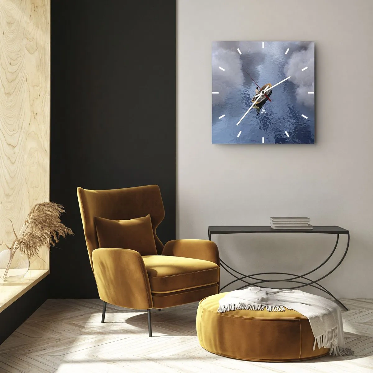 Relógio de parede - Relógio em vidro - Vida – jornada – desconhecido - 40x40 cm
