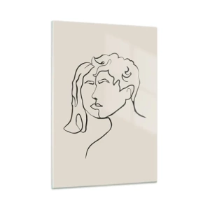 Quadro em vidro - E fornou-se a união - 50x70 cm