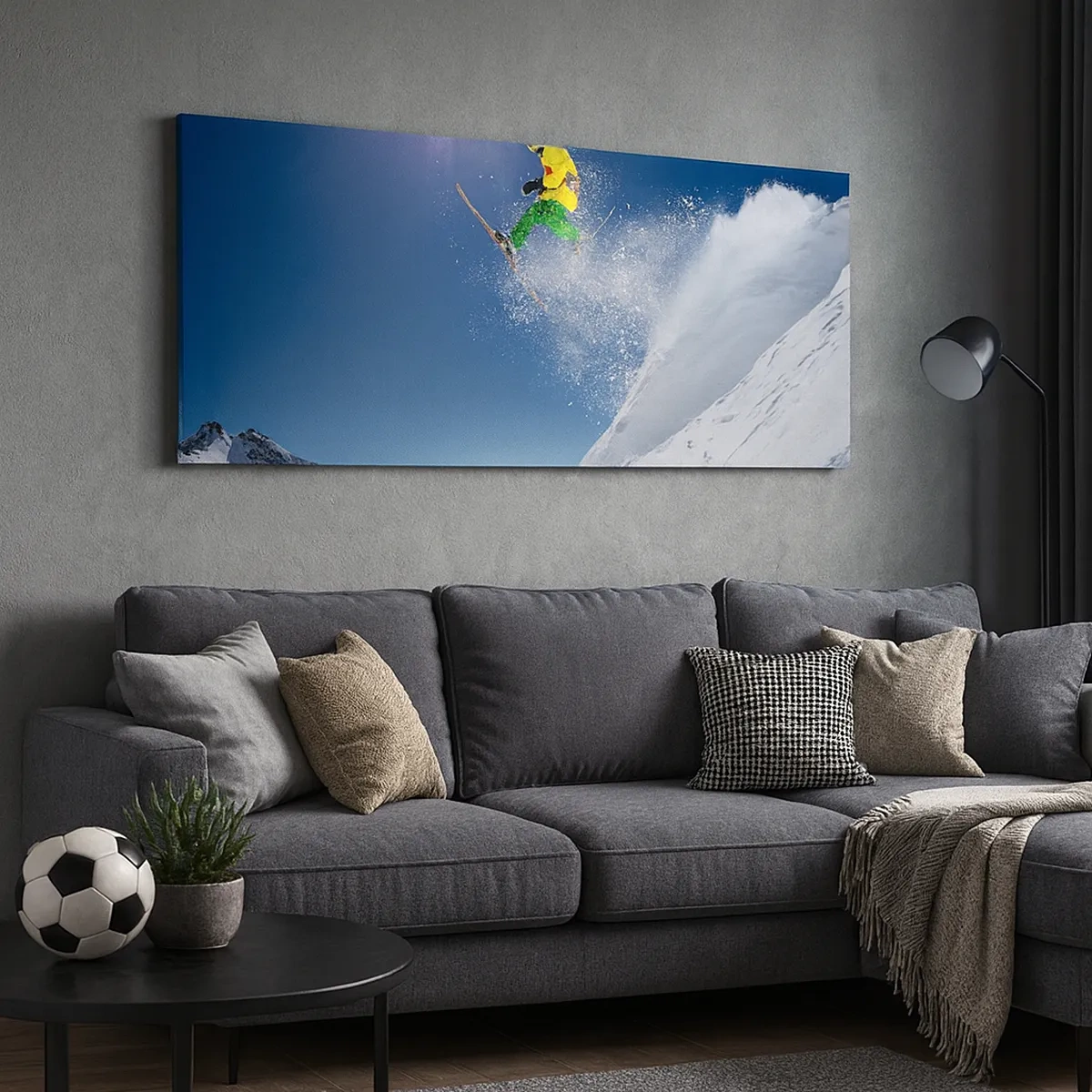 Quadro em tela - Dançando com as montanhas - 30x30 cm