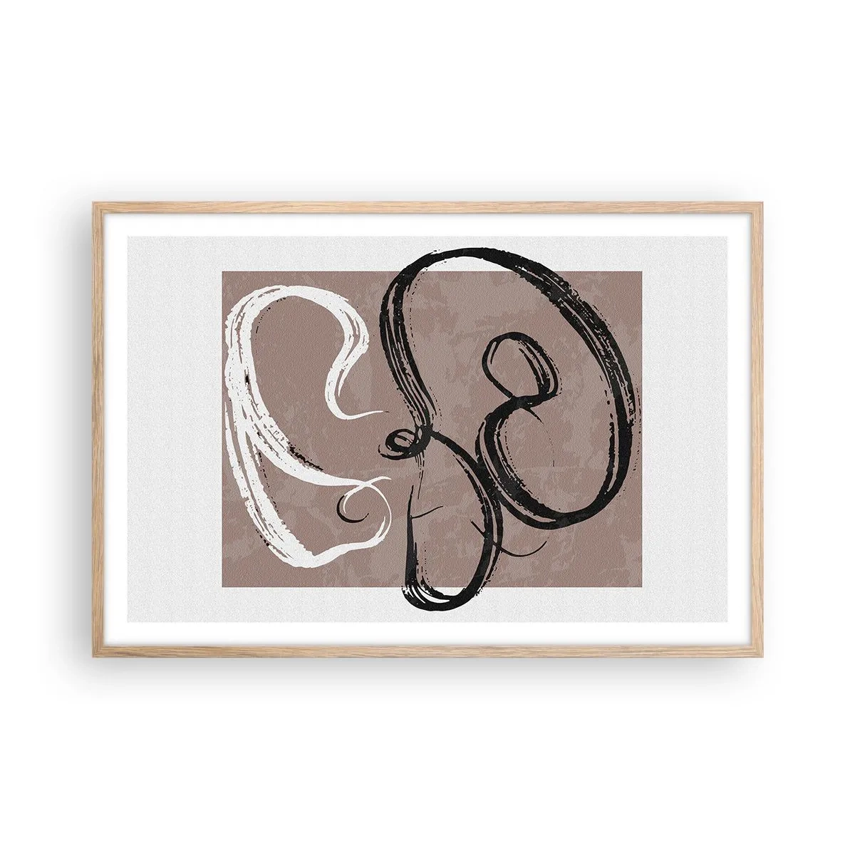 Pôster com moldura de carvalho claro - Composição – a busca pela plenitude - 91x61 cm