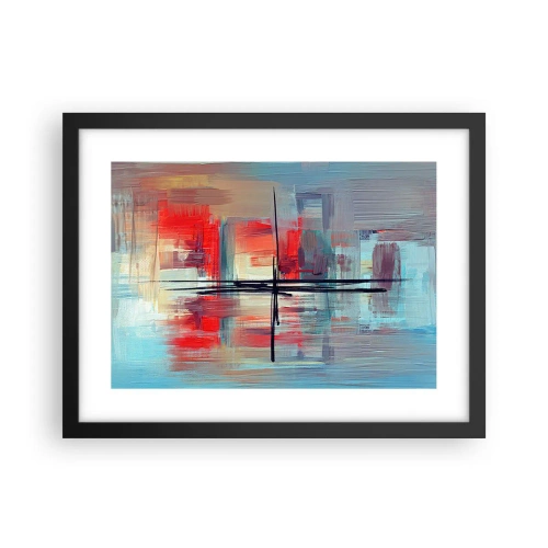 Pôster com moldura preta - Uma paisagem numa dimensão desconhecida - 40x30 cm