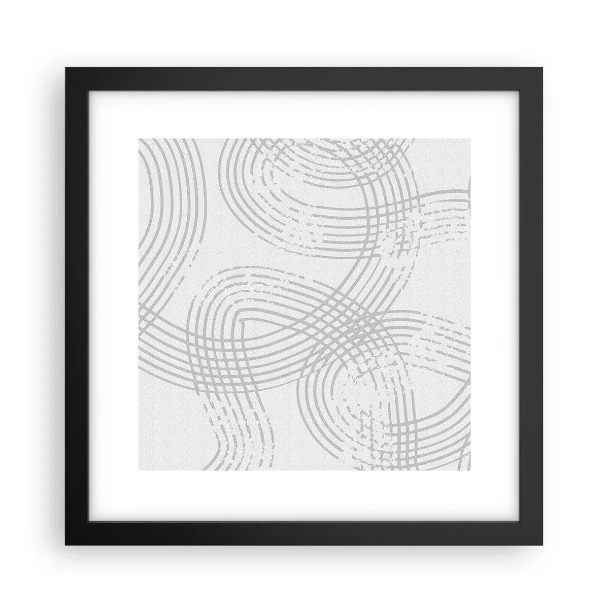 Pôster com moldura preta - Não existe caminho reto - 30x30 cm