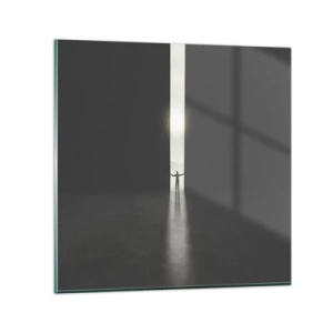 Quadro em vidro - Um passo para um futuro brilhante - 30x30 cm
