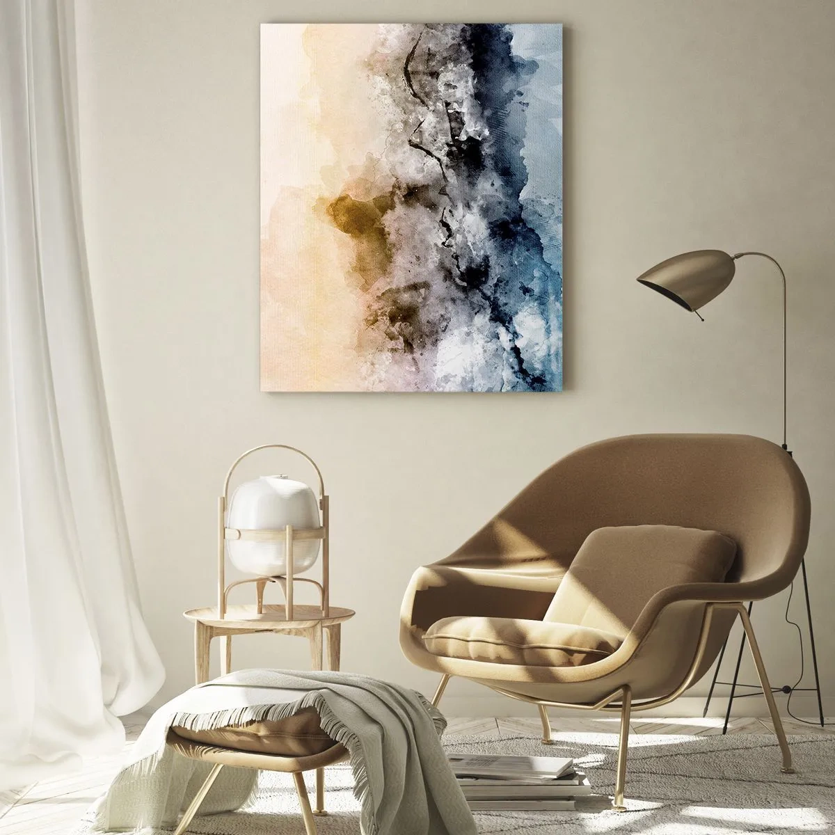 Quadro em vidro - Imersos no tumulto do nevoeiro - 70x100 cm