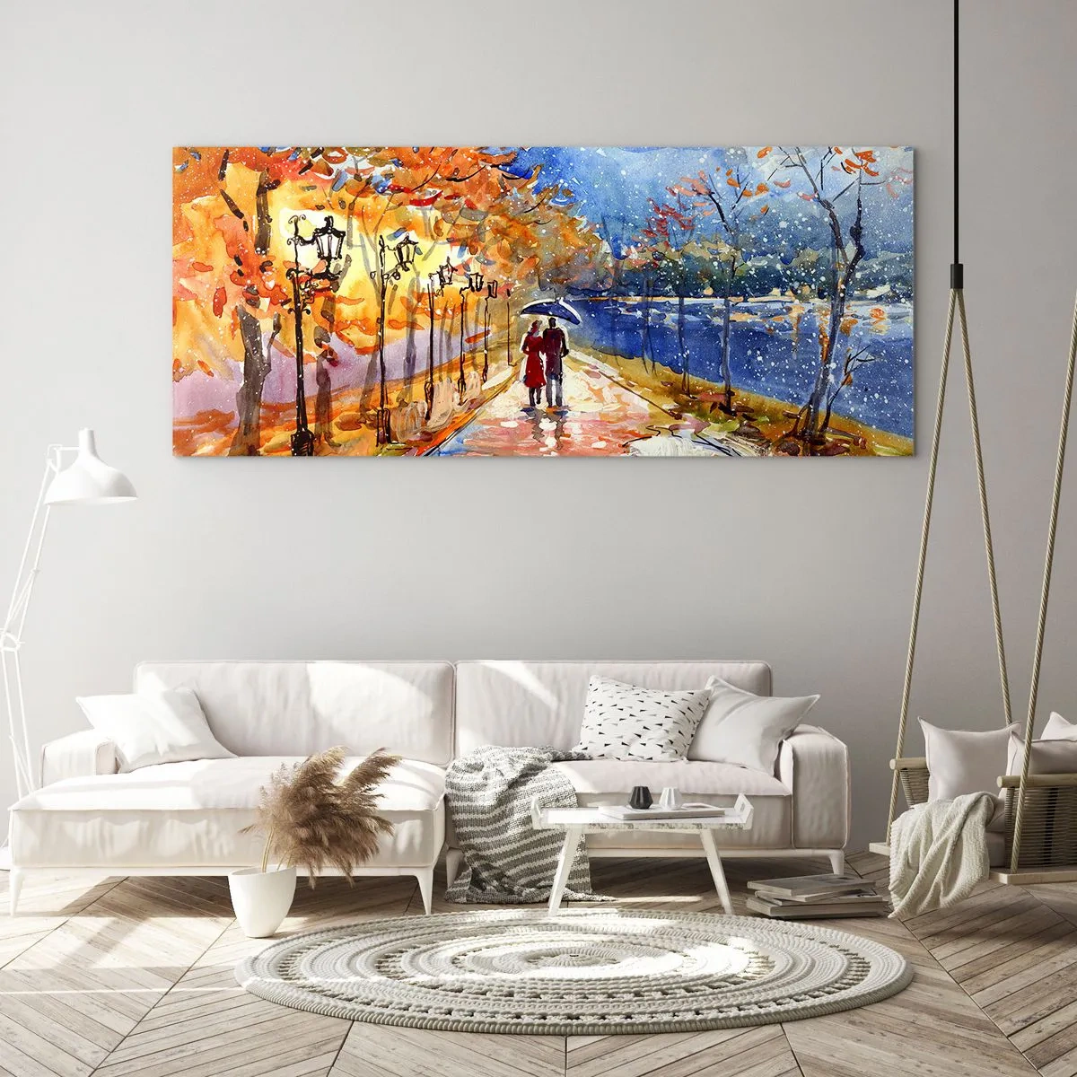 Quadro em vidro - Juntos até ao limite do tempo - 100x40 cm