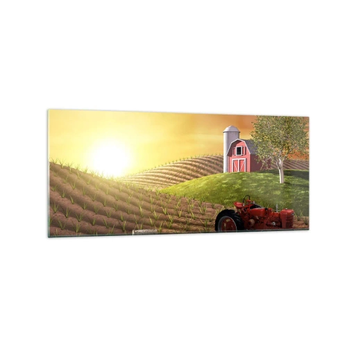 Quadro em vidro - Uma fazenda como num conto de fadas - 120x50 cm