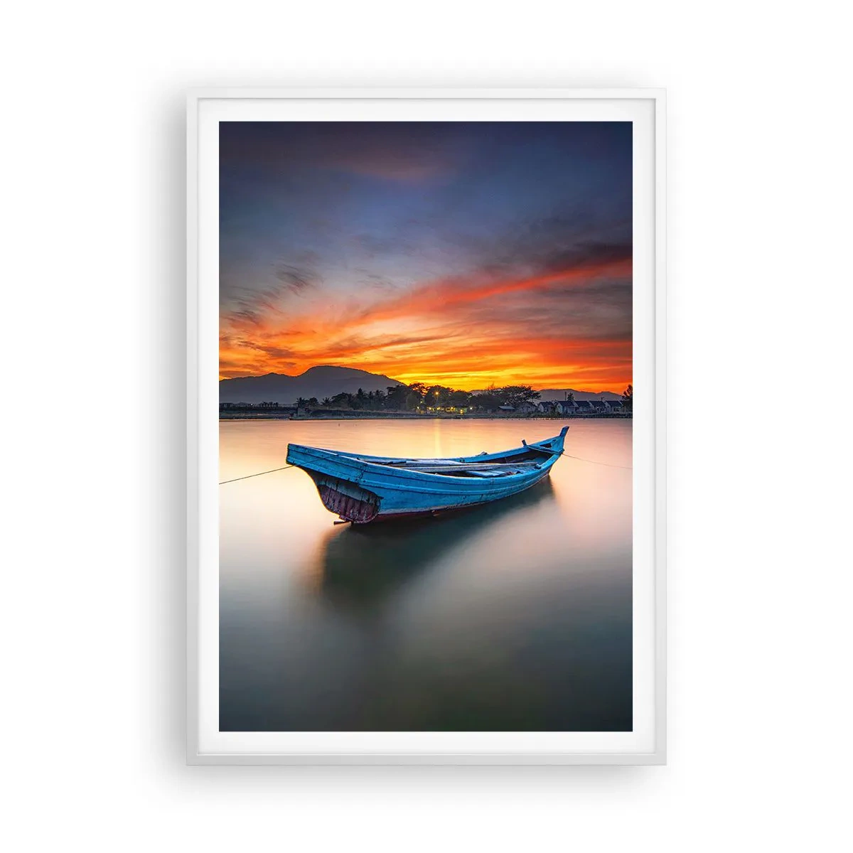 Pôster em moldura branca - Uma boa noite se aproxima - 70x100 cm