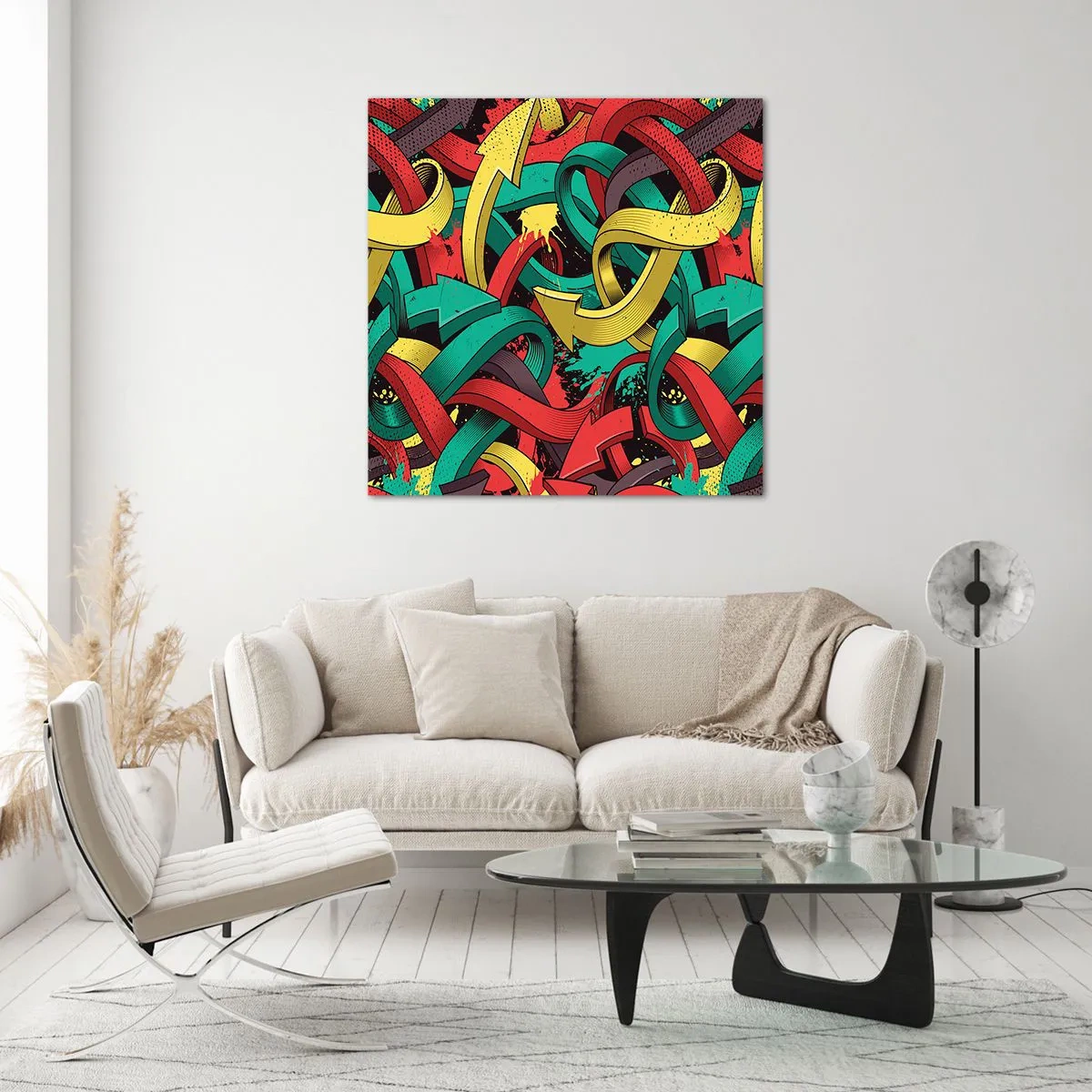 Quadro em vidro - Qual o caminho para o destino? - 70x70 cm