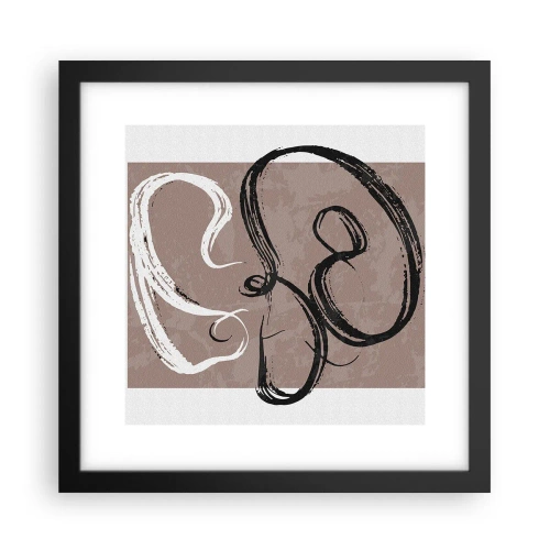 Pôster com moldura preta - Composição – a busca pela plenitude - 30x30 cm