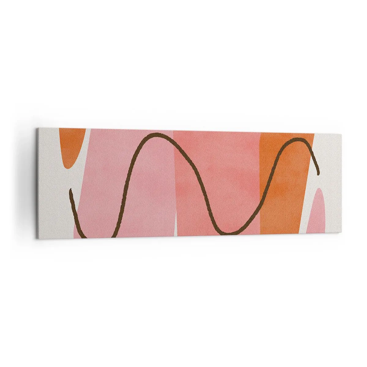 Quadro em tela - Movimento suave de formas - 160x50 cm