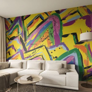 Papel de Parede Premium Canvas - Grito de alegria - Abstração, Pedaço, Pintura - 100x70 cm