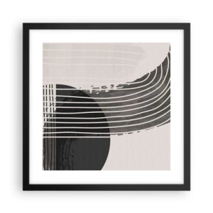 Pôster com moldura preta - Ida e volta - 40x40 cm