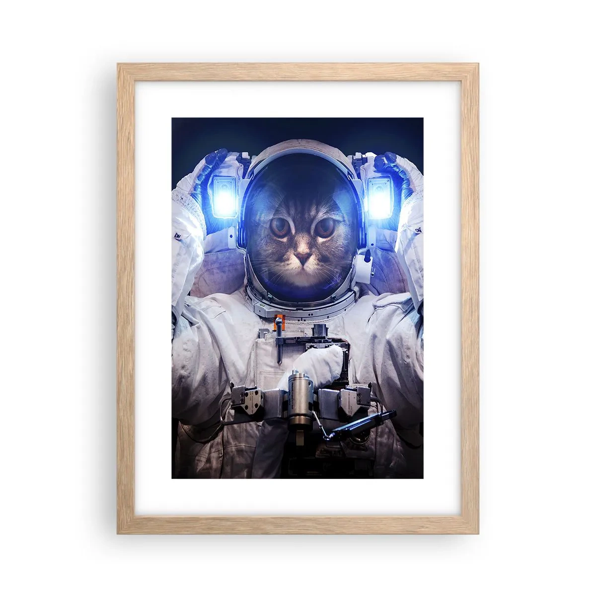 Pôster com moldura de carvalho claro - Houston, temos um problema - 30x40 cm