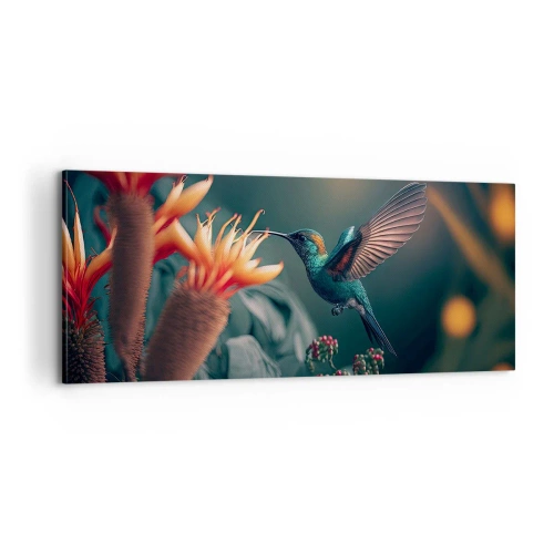 Quadro em tela - Uma vida verdadeiramente colorida - 100x40 cm