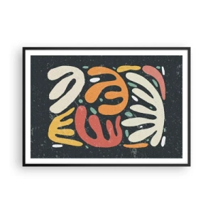 Pôster com moldura preta - Composição – estou prestes a pegar-te - 100x70 cm