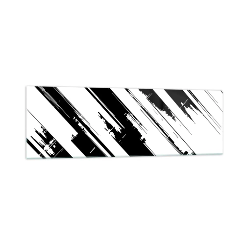 Quadro em vidro - Uma composição intensa e dinâmica - 160x50 cm