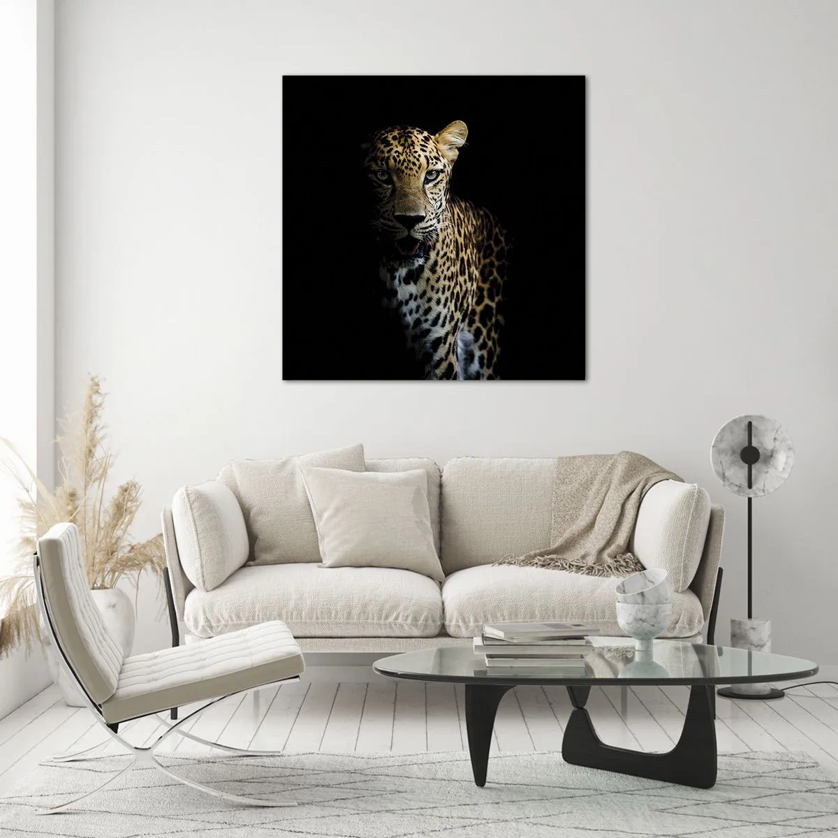 Quadro em vidro - Beleza escura - 30x30 cm