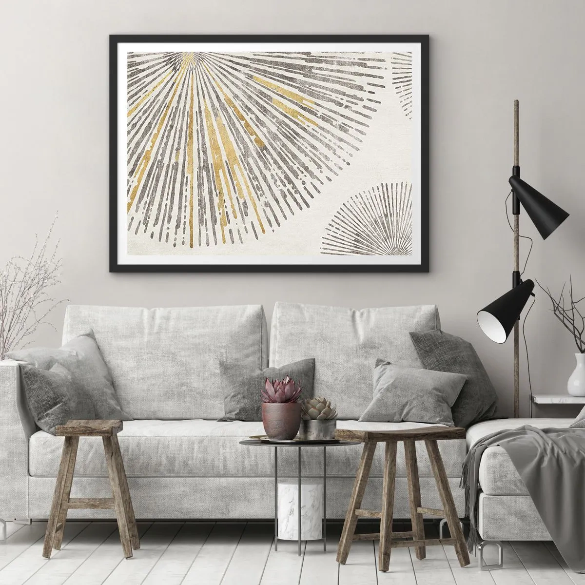 Pôster com moldura preta - A beleza do raio - 70x50 cm