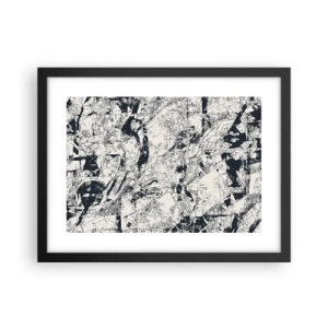 Pôster com moldura preta - Interpenetração de opostos - 40x30 cm