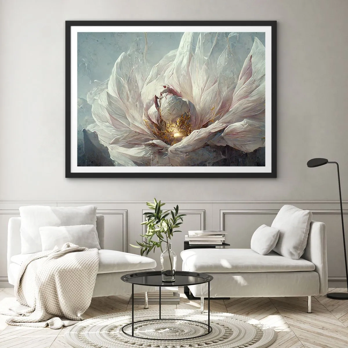 Pôster com moldura preta - Floresce uma vez a cada cem anos - 70x50 cm