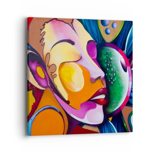 Quadro em tela - Toque de cor - 40x40 cm