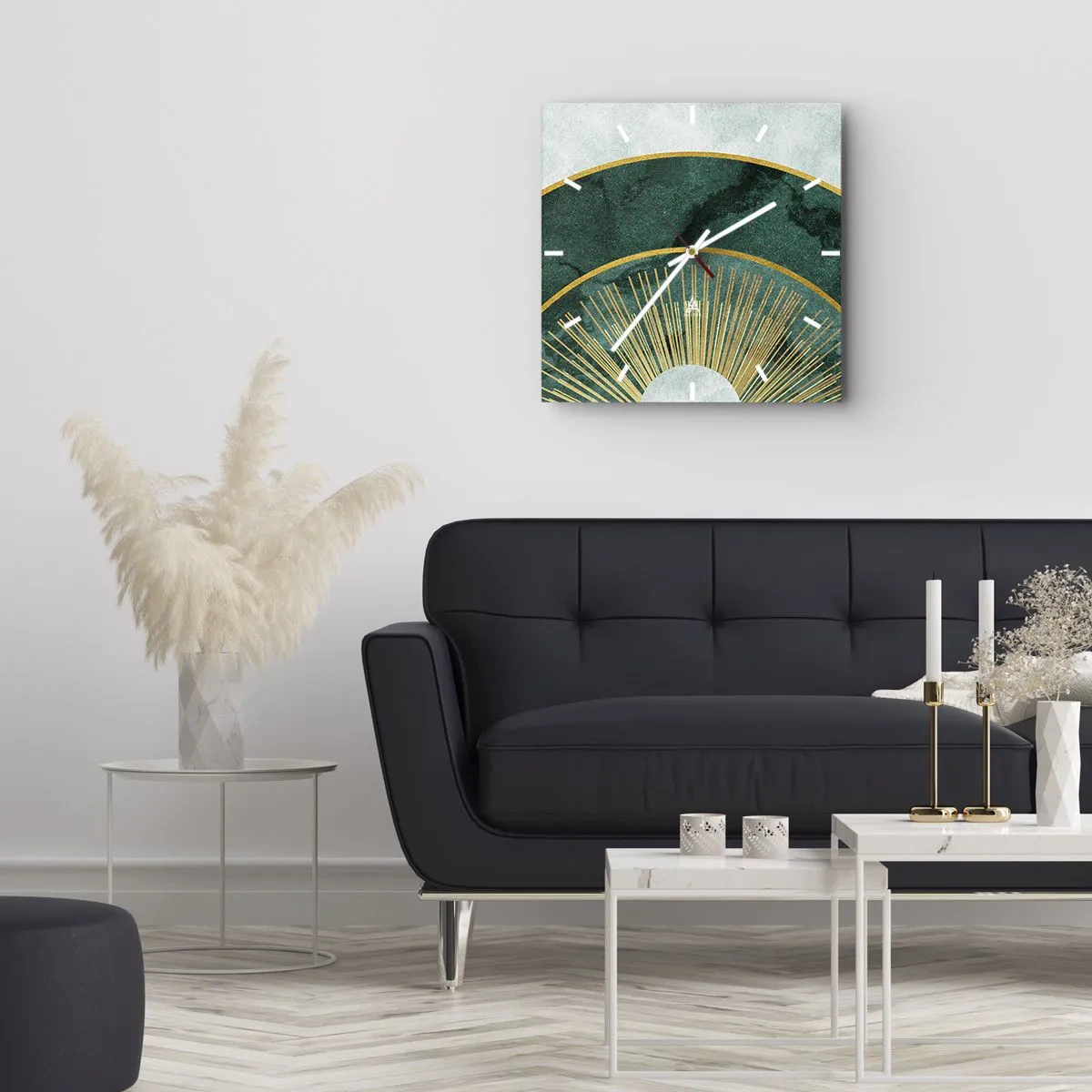 Relógio de parede - Relógio em vidro - Outro sistema solar - 40x40 cm