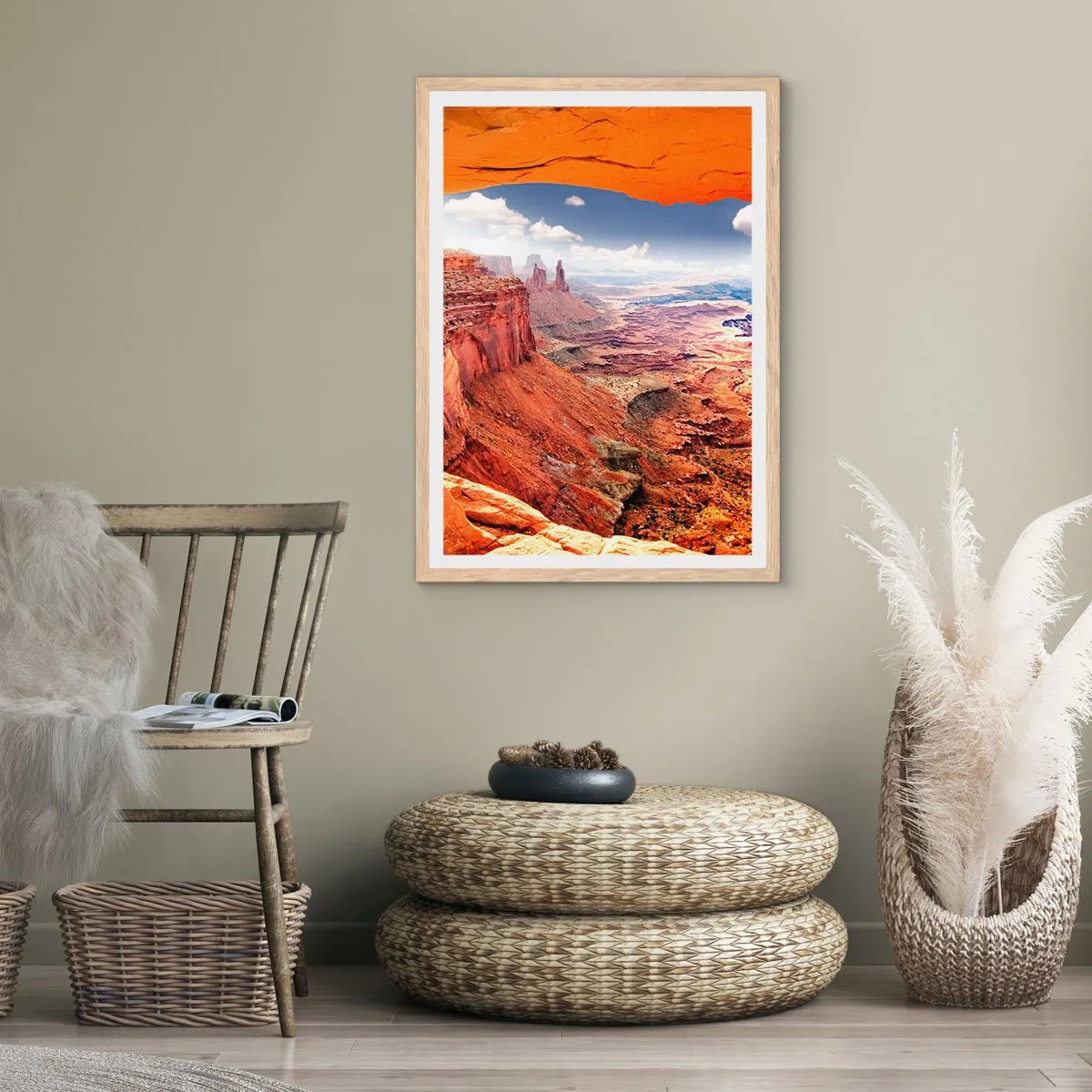 Pôster com moldura de carvalho claro - Esculpido pela própria natureza - 61x91 cm