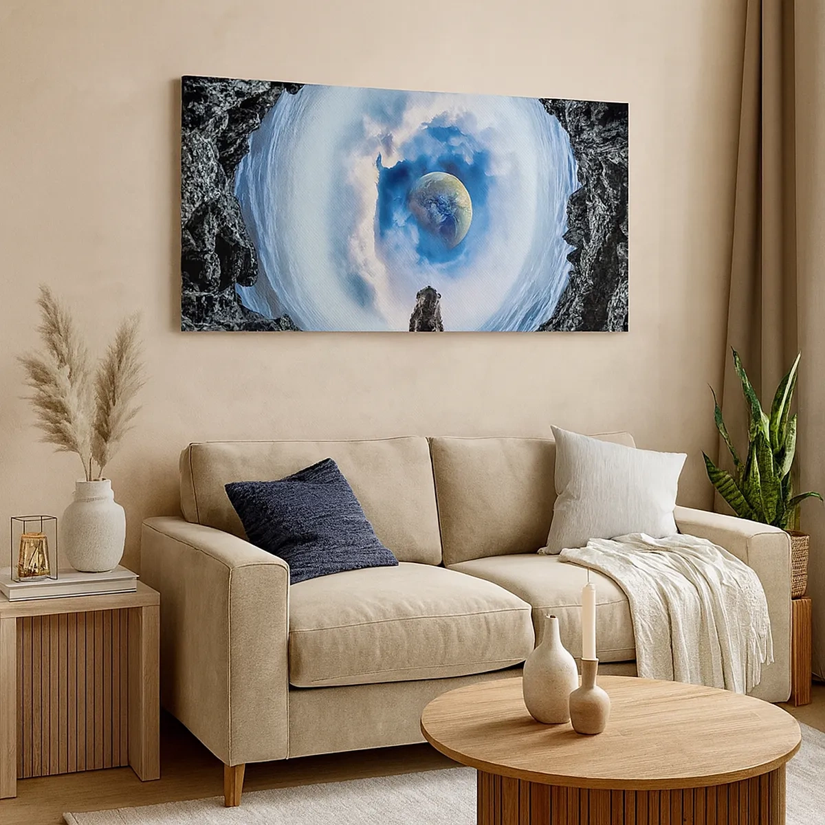 Quadro em tela - Não muito longe de casa - 30x30 cm