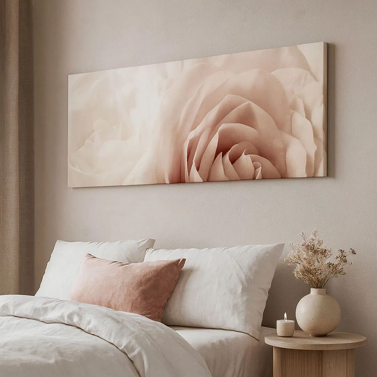Quadro em tela - No coração de uma rosa - 100x40 cm