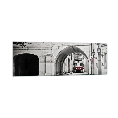Quadro em vidro - Através do labirinto urbano - 160x50 cm