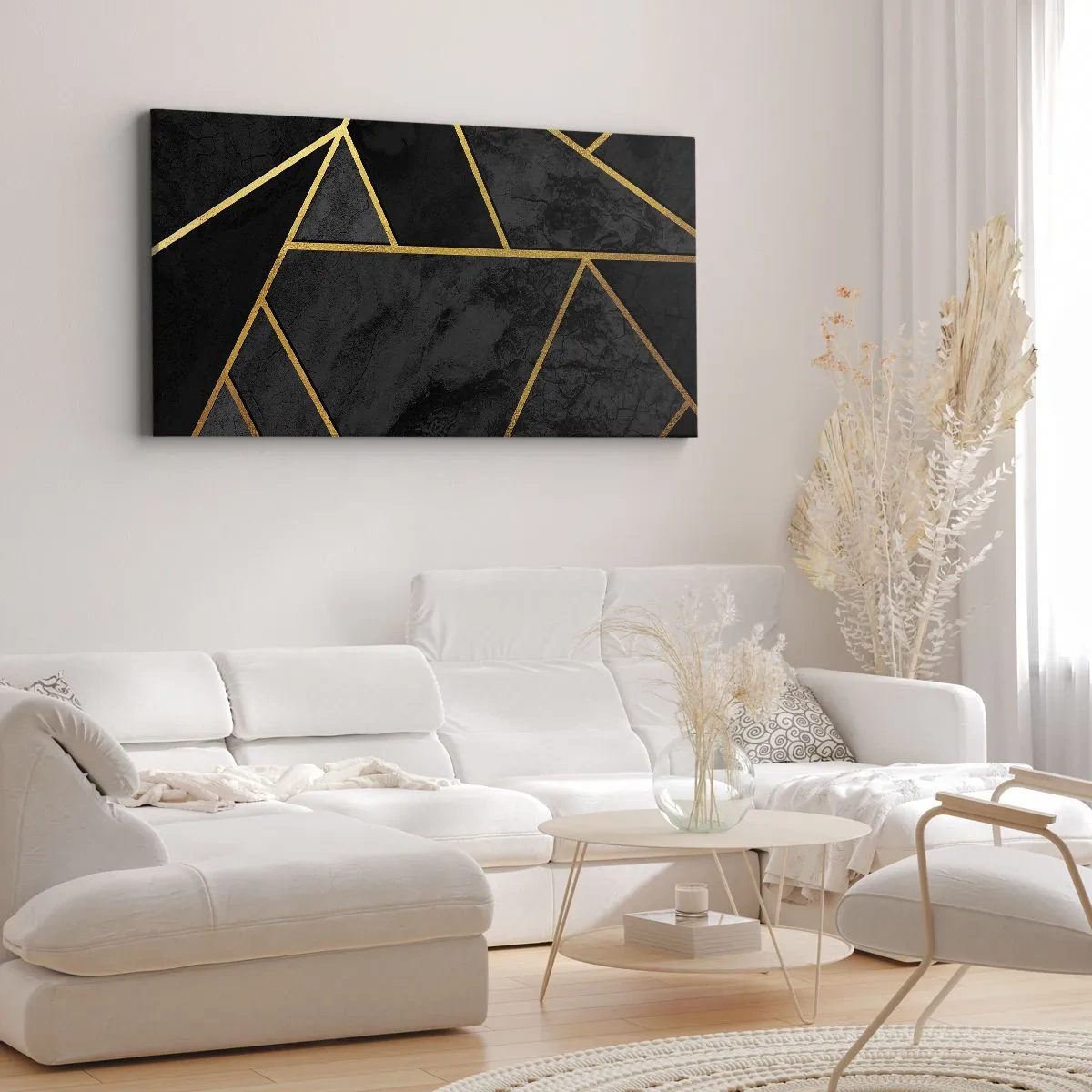 Quadro em tela - Escuridão e esplendor - 90x30 cm