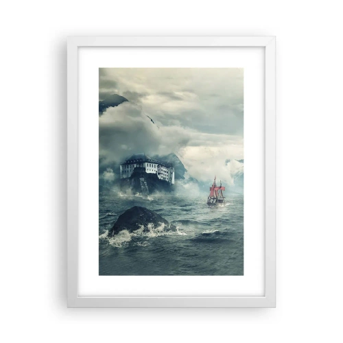 Pôster em moldura branca - Nas águas mágicas - 30x40 cm