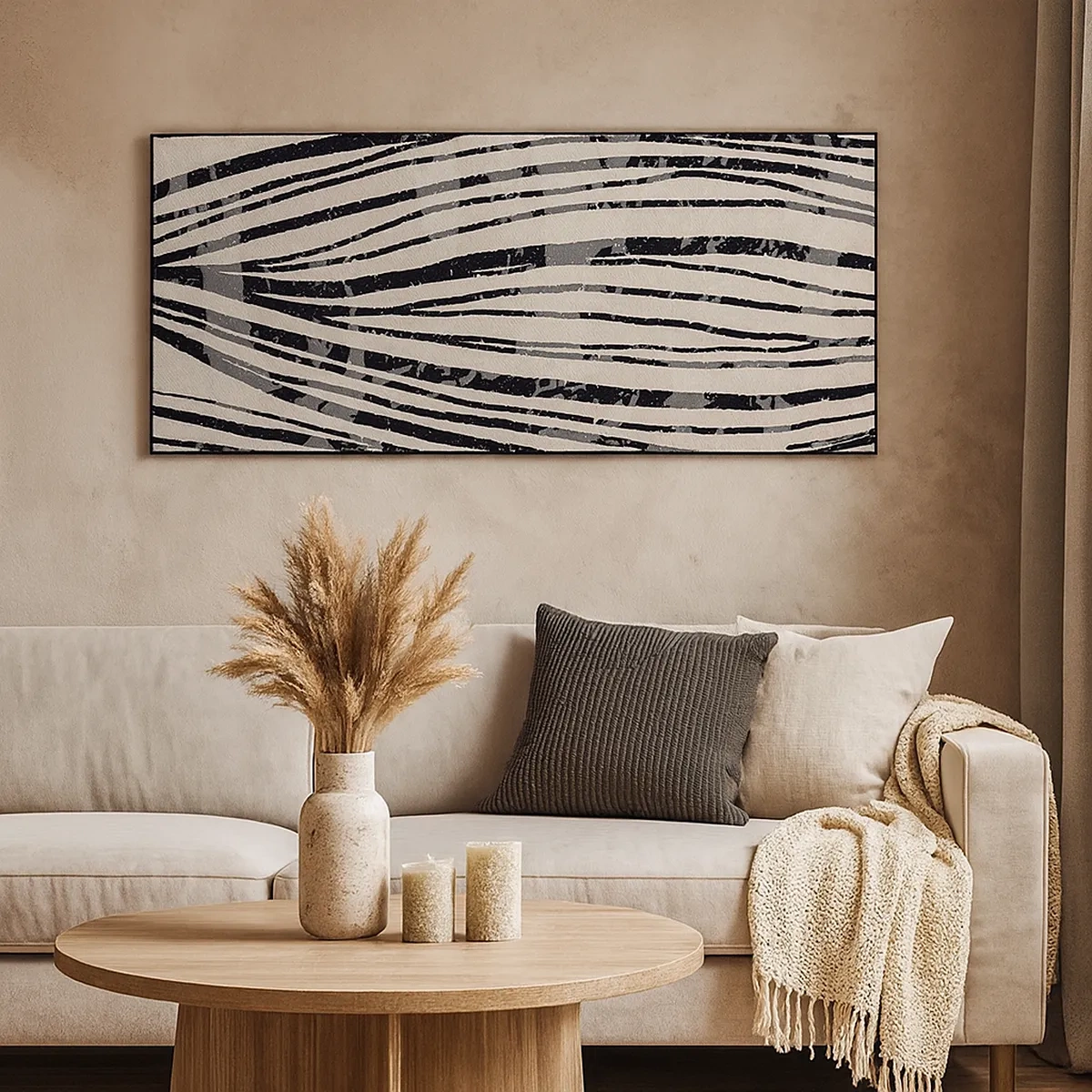 Quadro em tela - Piscina em linha - 30x30 cm