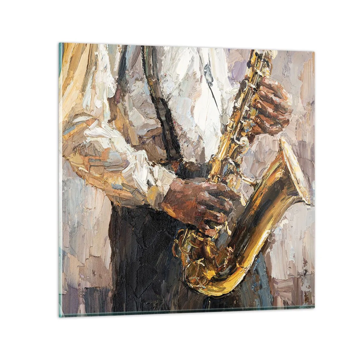 Quadro em vidro - Hora do solo - 60x60 cm