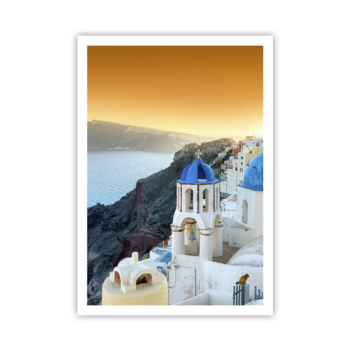 Pôster - Santorini - abraçada às rochas - 70x100 cm