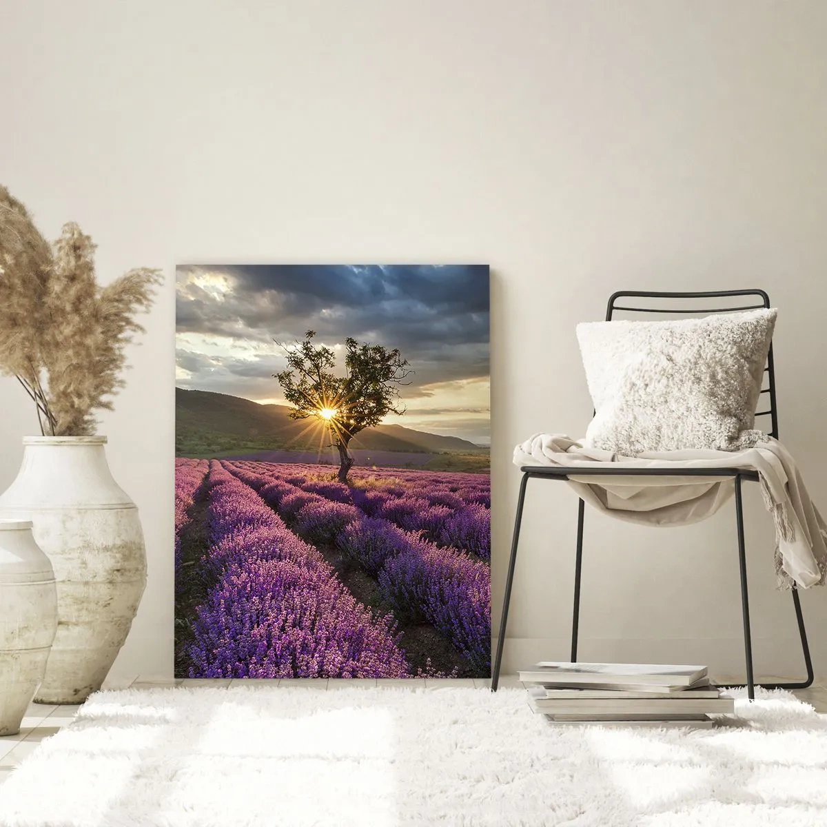 Quadro em vidro - Aroma lilás - 50x70 cm