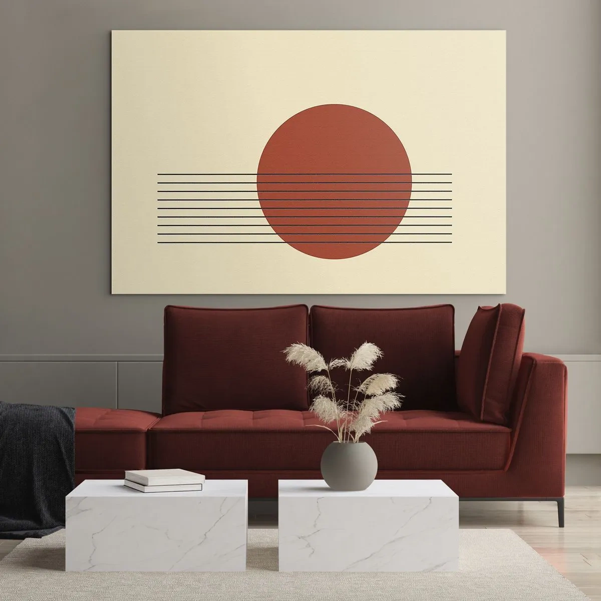 Quadro em vidro - Em círculo e mais além - 120x80 cm