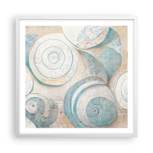 Pôster em moldura branca - O que há dentro da casca? - 60x60 cm