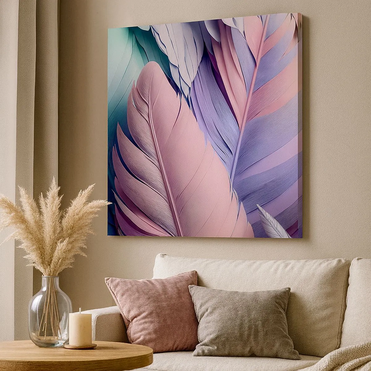 Quadro em tela - Pássaro chique - 30x30 cm