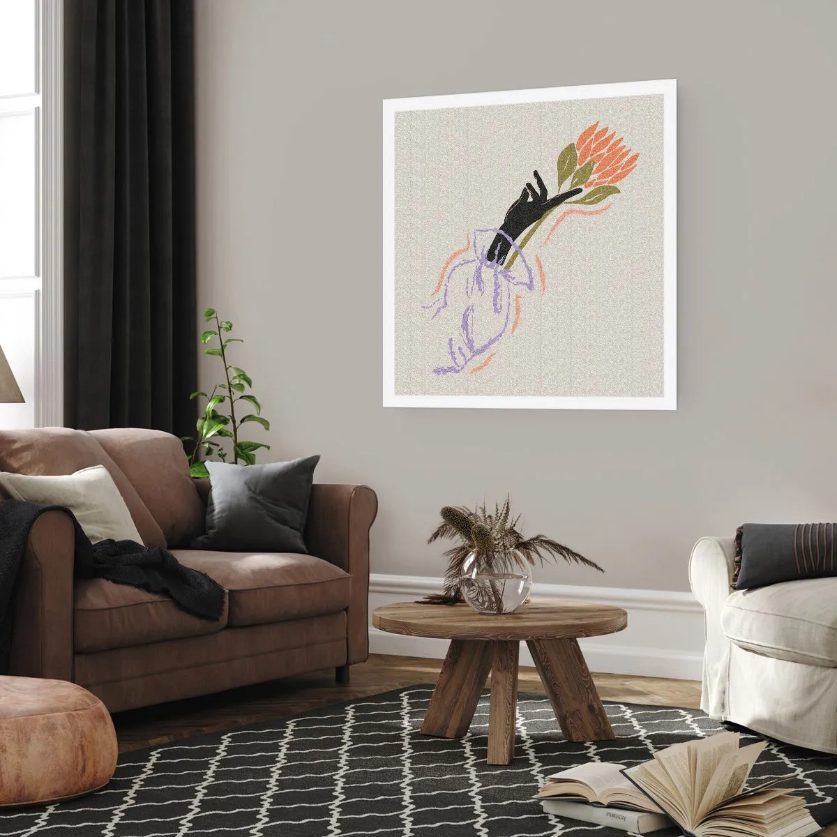 Pôster - Toque fraterno - 60x60 cm